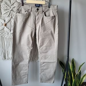 Chaps by Ralph Lauren straight fit tan cotton pant.
